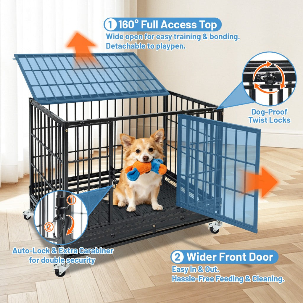 37" Stackable Heavy Duty Dog Kennel 371D04