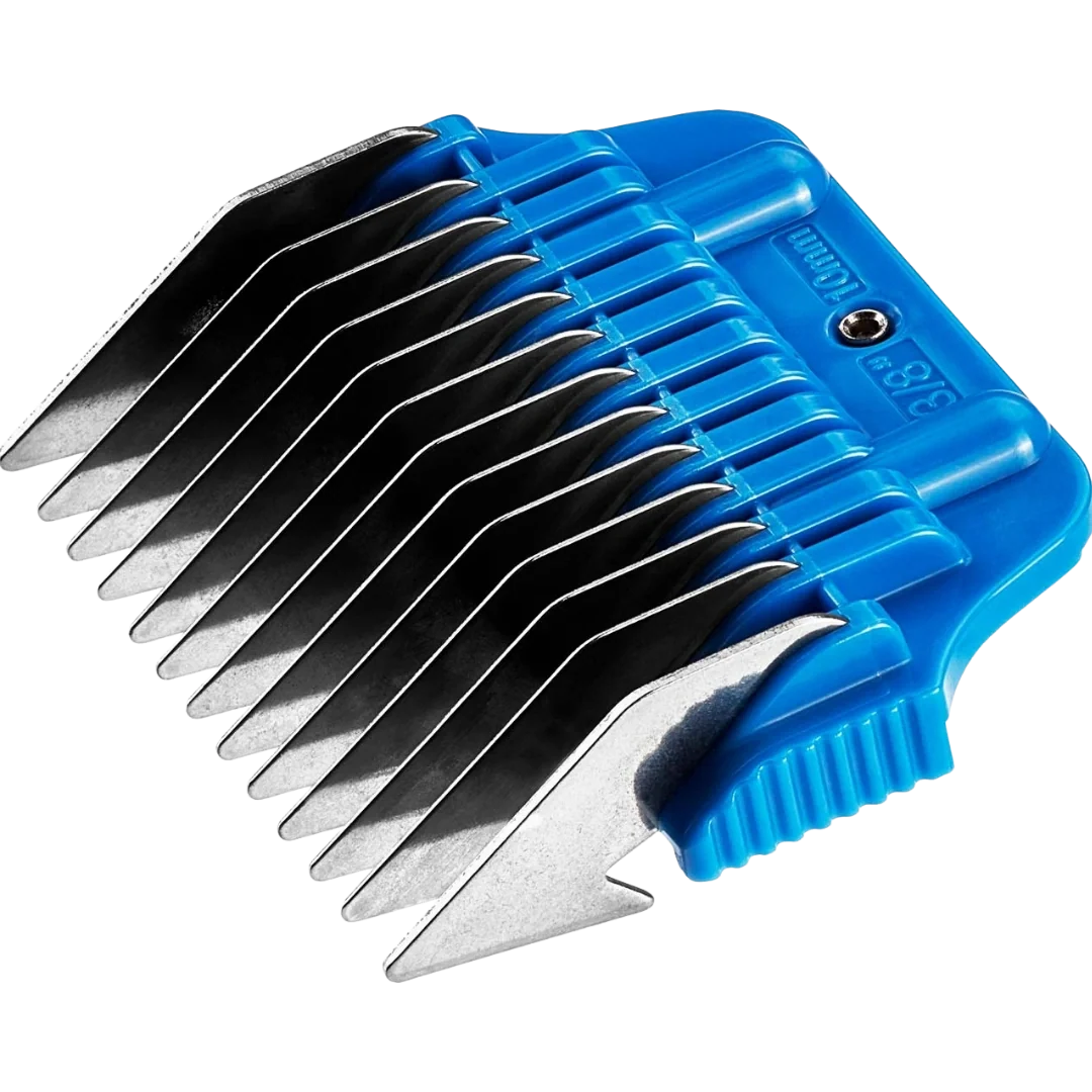 10 Wide Snap-on Combs with 4 Wide Blades in Carry Case by Heiniger