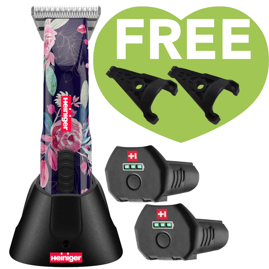 Limited Edition Flower Opal Cordless Clipper with 30W, 2 Batteries and 2 Free Drives by Heiniger