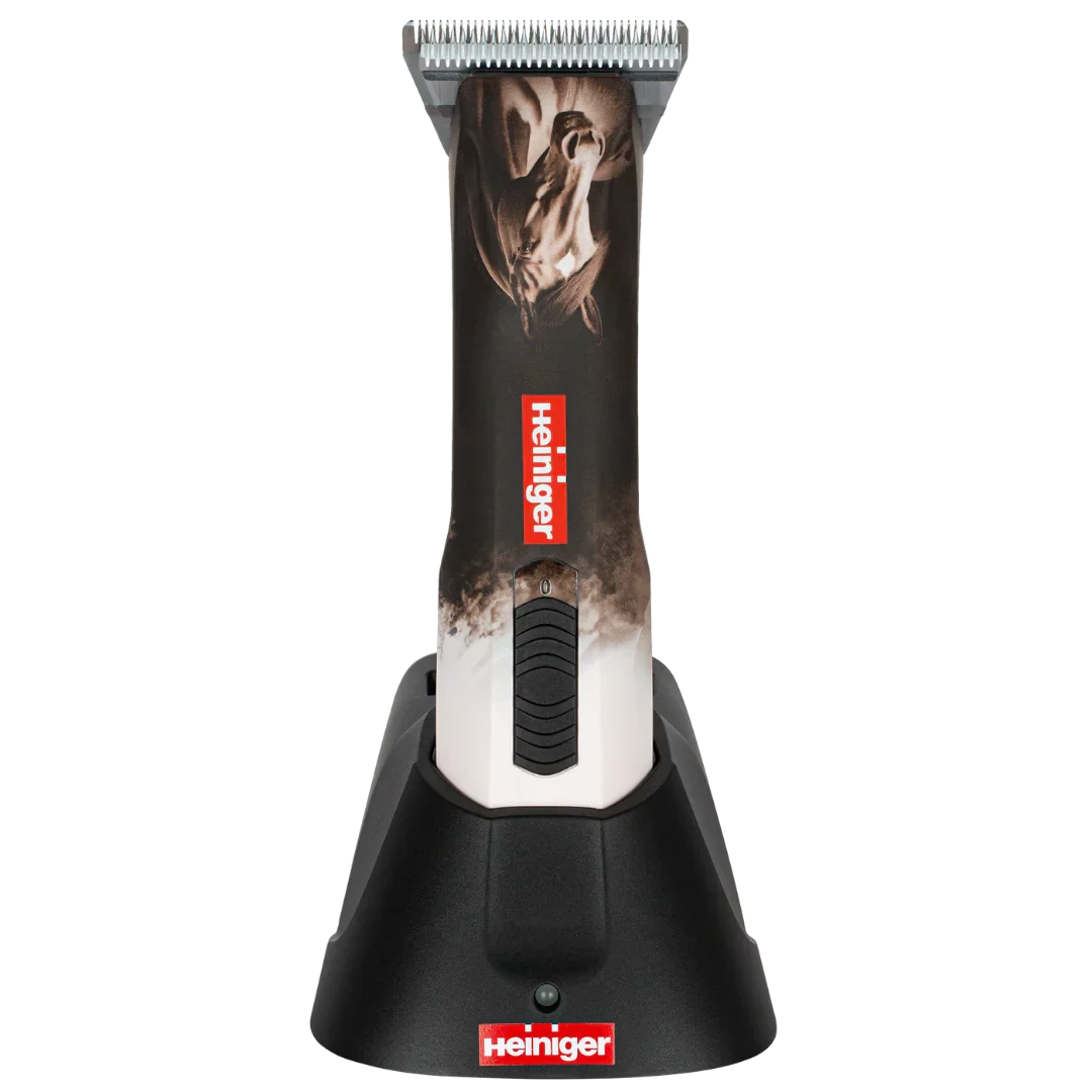 Opal Horse Design Cordless Clipper with Two Batteries with Free Grip by Heiniger