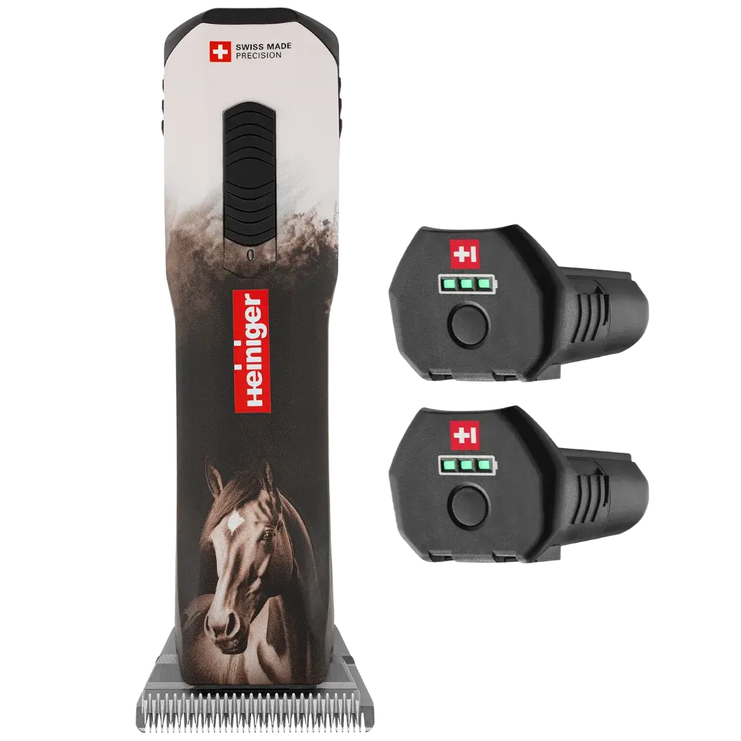 Pet Opal Horse Design Cordless Clipper with Two Batteries by Heiniger