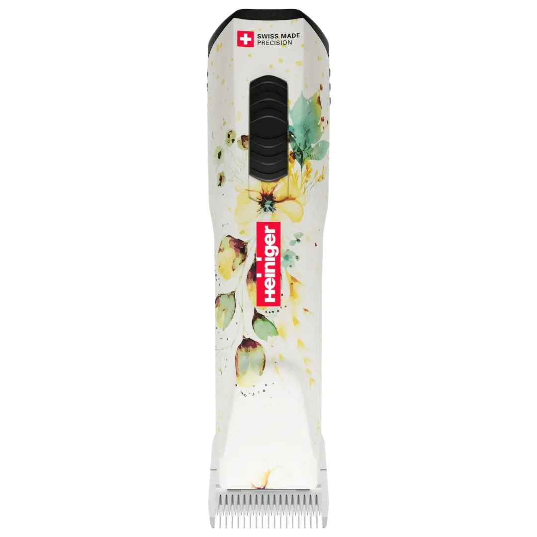 Pet Opal White Floral Cordless Clipper with One Battery by Heiniger