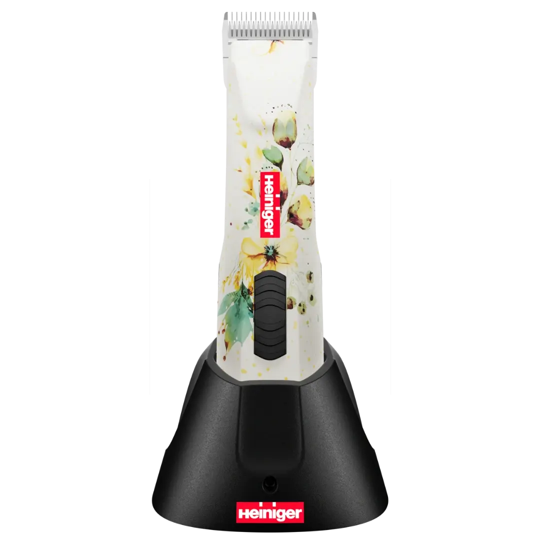 Pet Opal White Floral Cordless Clipper with 2 Batteries by Heiniger