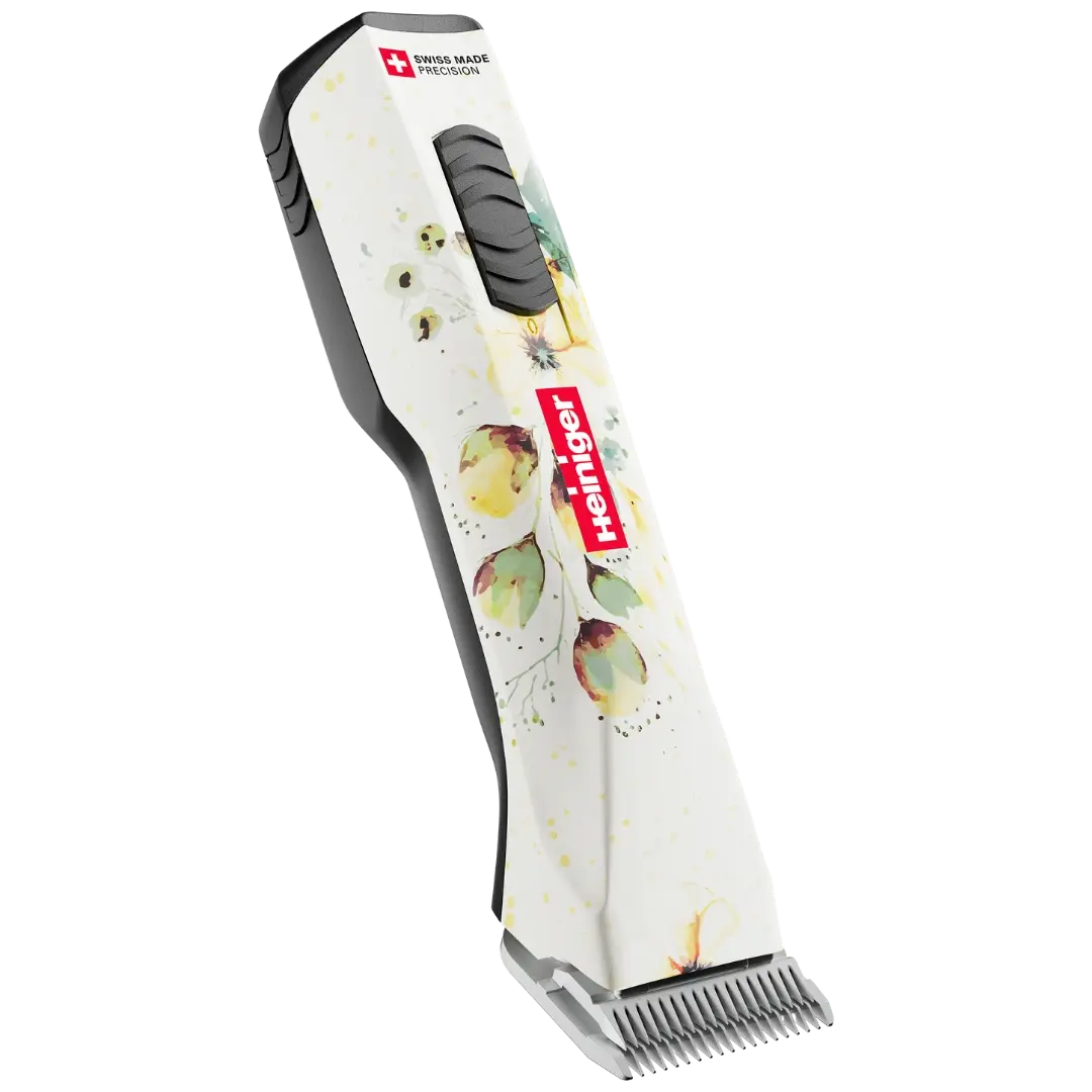 Pet Opal White Floral Cordless Clipper with One Battery by Heiniger