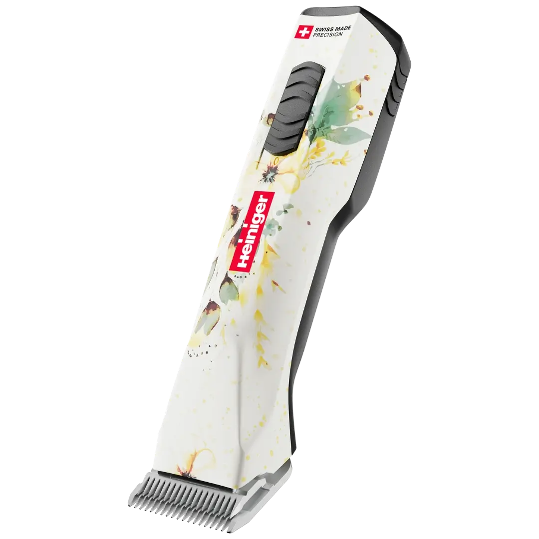Pet Opal White Floral Cordless Clipper with 2 Batteries by Heiniger