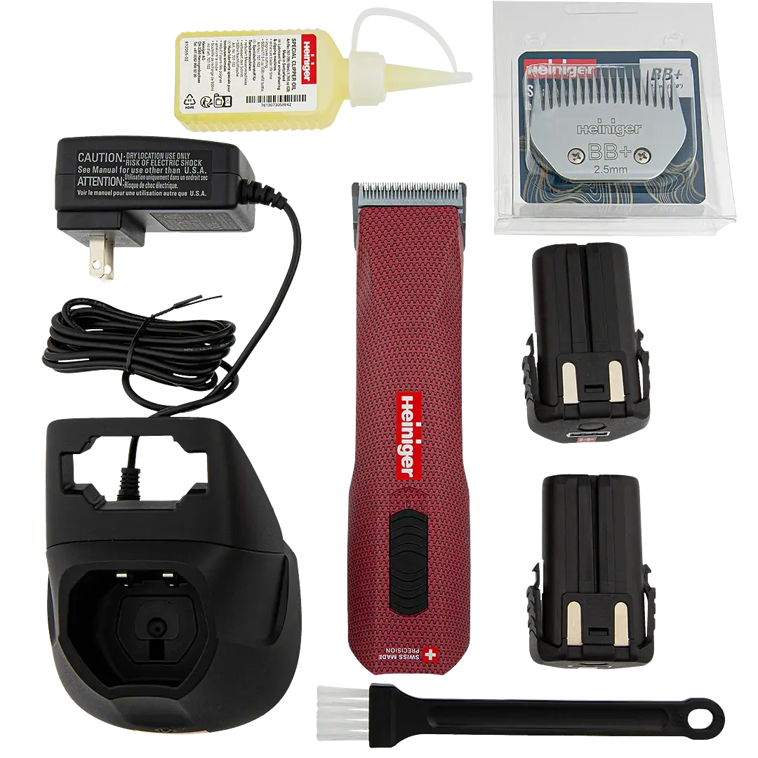 Opal Xtend Vet Edition Cordless Clipper with 40 blade and 2 Batteries with Free Grip by Heiniger