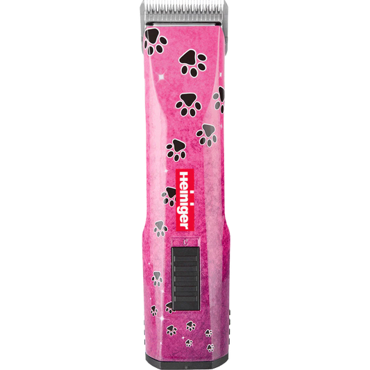 Pink Paws Saphir Cordless Clipper Two Batteries with Free Grip by Heiniger
