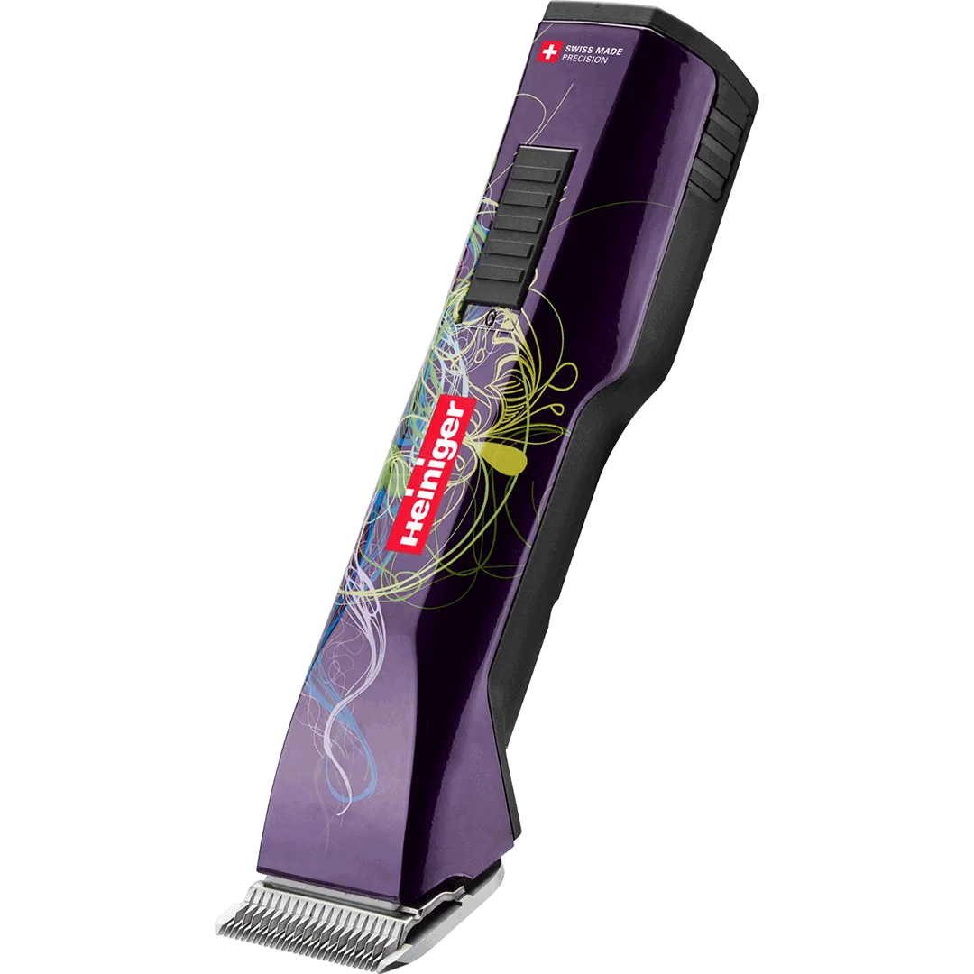 Pet Purple Saphir Cordless Clipper with Two Batteries In a Case by Heiniger