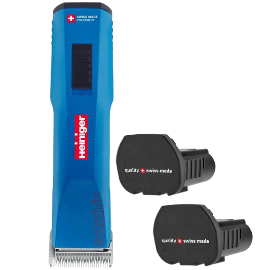 Pet Blue Saphir Cordless Clipper with Two Batteries by Heiniger