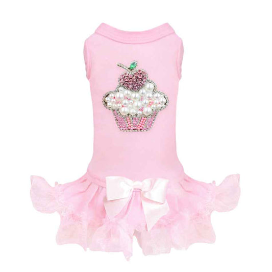 Hello Doggie Lil' Miss Cupcake Dog Crystal Dress