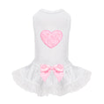 Load image into Gallery viewer, Lacey Puff Heart Dog Satin Cotton Handmade Dress - Designer Dog Clothes from Southlake Paws
