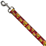 Dog Leash - Pizza Man Plaid Red