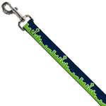 Dog Leash - Seattle Skyline Navy/Lime Green
