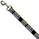 Dog Leash - DROP BASS NOT BOMBS Black/Rainbow