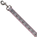 Dog Leash - Soft Kitty Nerd/Mustacho Expressions Stripe Grays