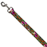 Dog Leash - Vivid Monarch Butterfly Garden