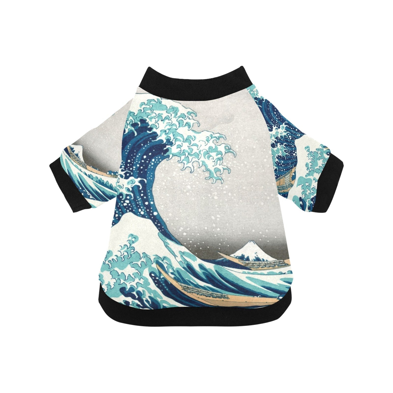 Hokusai Great Wave Off Kanagawa Round Neck Shirt luxury pet product from Southlake Paws