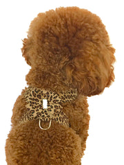 Hollywood Bow Dog Harness, Cheetah 