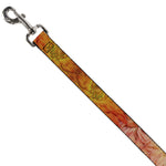 Dog Leash - Vivid Floral Collage Orange-Pinks