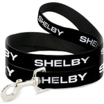 Dog Leash - SHELBY Text Only Black/White