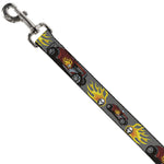 Dog Leash - Hot Rod w/Flame Skull
