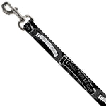 Dog Leash - LIVING THE DREAM Scroll Gray/Black/White