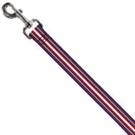 Dog Leash - Striped Blue/Red/White