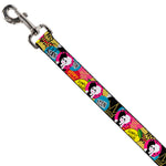 Dog Leash - Cruella de Vil Cruell World and Round Badge Icons Collage