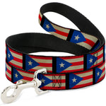 Dog Leash - Puerto Rico Flag Weathered