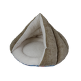 Load image into Gallery viewer, Kitty Kasa Hut Cat Bed Heathered Brown
