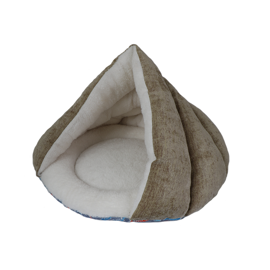 Kitty Kasa Hut Cat Bed Heathered Brown