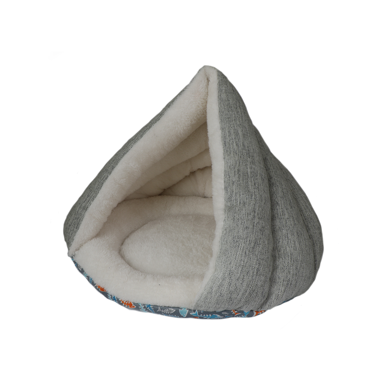 Kitty Kasa Hut Cat Bed Heathered Grey