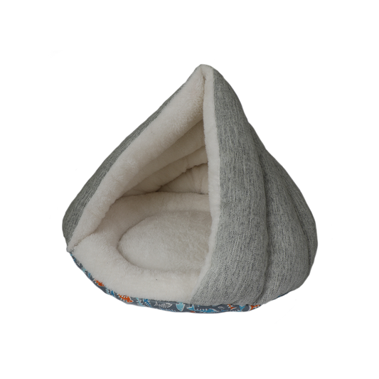 Kitty Kasa Hut Cat Bed Heathered Grey