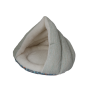 Kitty Kasa Hut Cat Bed Heathered Teal Grey