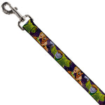 Dog Leash - Scooby & Shaggy Hugging w/Werewolf Man Purple