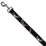 Dog Leash - Die Hard Skulls & Stars2 Black/Multi Color
