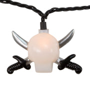 Kurt Adler UL 10-Light Skull with Silver Sword Light Set