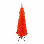 Kurt Adler 5-Foot Pre-Lit Orange Slim Tree