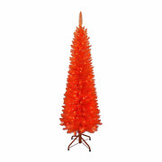 Kurt Adler 5-Foot Pre-Lit Orange Slim Tree