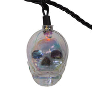 Kurt Adler UL 10-Light RGB LED Glitter Skull Light Set