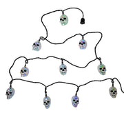 Kurt Adler UL 10-Light RGB LED Glitter Skull Light Set