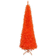 Kurt Adler 7 Foot Pre Lit Orange Slim Tree