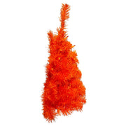 Kurt Adler 24-Inch Pre Lit Incandescent Orange Wall Tree