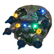 Kurt Adler 6.4-Inch Battery Operated Multicolor LED Lighted Skull Castle Table Piece