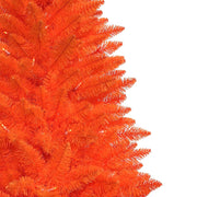 Kurt Adler 4.5-Foot Battery-Operated Pre-Lit Halloween Orange Potted Tree With Orange LED Lights