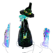 Kurt Adler Pre-lit Holographic Witch and Two Ghosts, 3-Piece Set