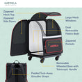 Load image into Gallery viewer, Hybrid Adventurer Pet Backpack with Removable Wheels and Telescopic Handle
