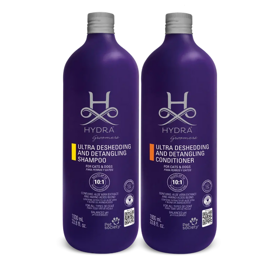 Pet Ultra Deshedding & Detangling Shampoo and Conditioner 33.8oz by Hydra