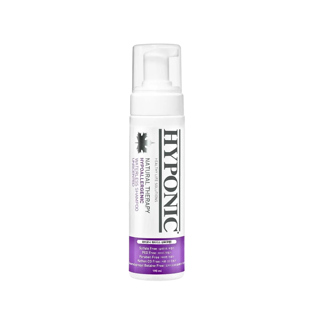 Hypoallergenic Waterless Shampoo unscented 190ml by Hyponic