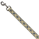 Dog Leash - Floral Collage Tan/Blue